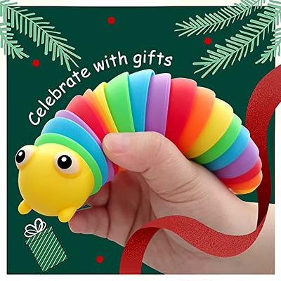 Christmas Sensory Fidget Worm Toys Relief Anti-Anxiety Caterpillar