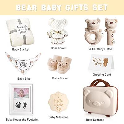 iAOVUEBY Baby Gift Set, Baby Shower Gifts for Girls Boys, Bear New