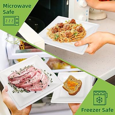 CURTA 350pcs Compostable Paper Plates Set Eco-friendly Heavy-duty  Disposable Paper Plates Cutlery Includes Biodegradable Plates, Bowls,Forks,  Knives