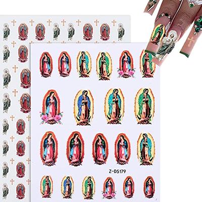 Virgencita nail charms mix colors