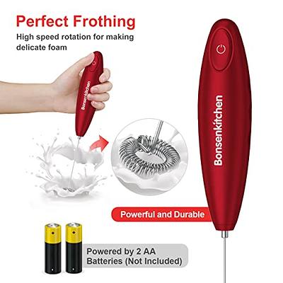 Hand Mixer Milk Frother for Coffee - Dutewo Frother Handheld Foam Maker for  Lattes, Electric whisk Drink Mixer Mini Foamer for Cappuccino, Frappe