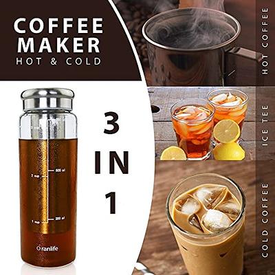 Oranlife Non-electric Coffee Percolators, Cold Brew Coffee Maker