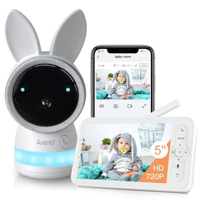 BOIFUN 5 Baby Monitor With 2 Cameras, 2K Split-Screen WiFi Baby Dual  Cameras, Temper & Humidity Sensor, Night Vision, 2-Way Talk, Cry & Motion