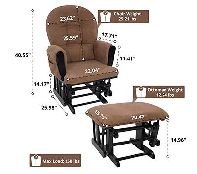 Brisbane Nursery Glider & Ottoman Sets, Glider Recliner Nursery Rocking  Chair, Nursery Glider Rocker with Ottoman, Reclining Gliders & Chairs for