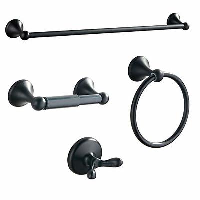 bgl 4-piece bathroom hardware set,brushed nickel bathroom accessories kit  metal 24 towel bar set towel ring toilet paper hol