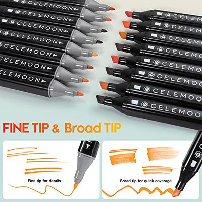 corot 24pcs Skin Tone Drawing Markers Set,Alcohol Based Blender