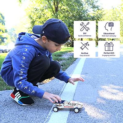 Toylogs Wooden Car Model Kit Truck - DIY 3D Puzzle Toy with Remote Control, Solar Power Panel - Stem Projects for Kids Ages 8-12, Educational Science