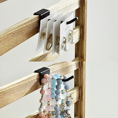 Wooden and metal earring holders earing stand for jewelry bracelet holders  jewelery organizer jewellery display case