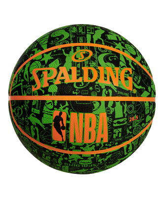 Spalding Street Phantom Black and Neon Green Outdoor Basketball 29.5