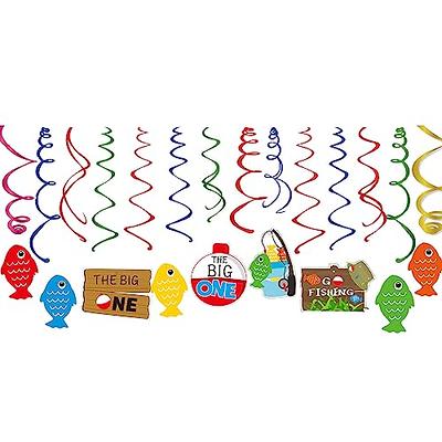 30Ct Gone Fishing Birthday Party Hanging Swirl Decorations, Fishing Theme  The Big One Baby First 1st Birthay Party Supplies, Colorful Fish Swirl  Celling Decorations Little Fisherman Baby Shower Decor - Yahoo Shopping