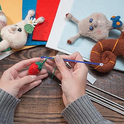 DIY Sewing Tool Set: Knitting Needles Set With Red Case, Bamboo