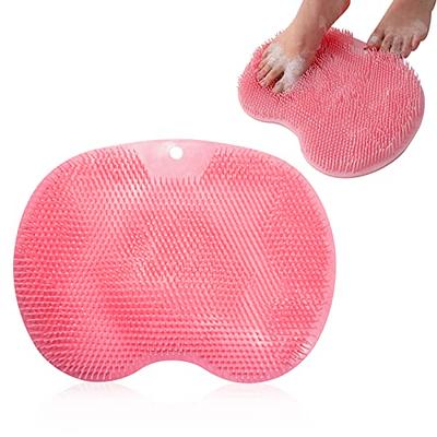 Beskar Shower Foot Scrubber with Pumice Stone, Foot Clean, Smooth, Exfoliate & Massager Without Bending in The Shower or Bathtub