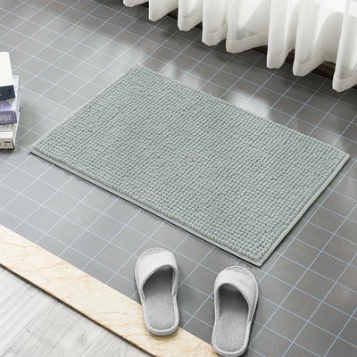 Subrtex Chenille Bathroom Rugs Soft Non-Slip Super Water Absorbing Shower  Mats, 20x32, Light Gray - Yahoo Shopping