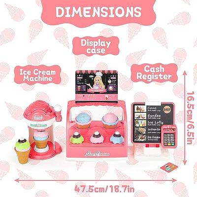 deAO Ice Cream Toy Play Store for Kids, Cash Register Toy Ice