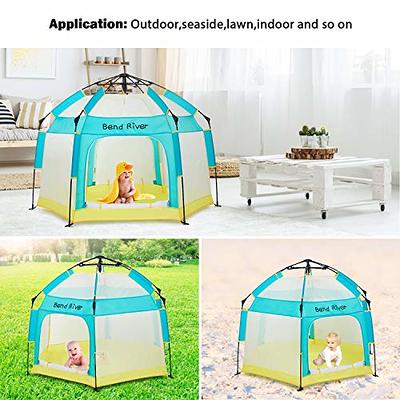 BabyBond Baby Playpen Pop-Up Dome Tent with Canopy and Mat For Outdoor Use