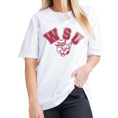 Women's Gameday Couture White Oklahoma State Cowboys Interception Oversized  T-Shirt