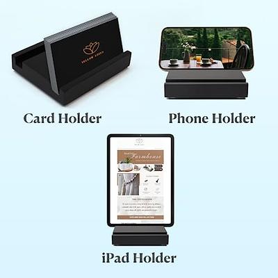 Wood business card holder Multiple card display stand Desktop card