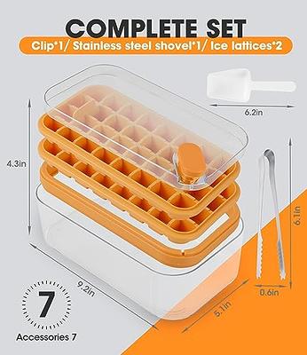 Metal Ice Tray Rack Freezer Ice Cube Tray With Lid And Storage Box