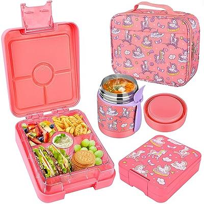 Lehoo Castle Bento Lunch Box for Kids with 5 Compartments,1250ml