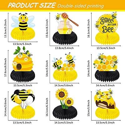 9 Pieces Bee Baby Centerpiece Bumble Honeycomb Centerpieces