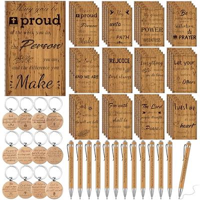 Pasimy 144 Pieces Christian Gift Set Bible Verse Pens Mini Notebooks with  Inspirational Keychains Retractable Bamboo Pens Christian Scripture Pocket  Notepads for Women Office School Church Supplies - Yahoo Shopping