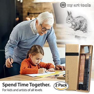 my art tools Sketch pencils for drawing and shading - 10pcs art sets each  with sketching pencils for all professional artists - dual pack charcoal  and graphite pencils - Yahoo Shopping
