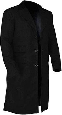 Men's New Black Black Woolen Long Trench Winter Coat Jacket (US, Alpha,  XX-Large, Regular, Regular, Black) - Yahoo Shopping