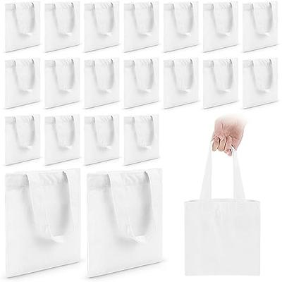 OKBA 10 pcs Sublimation Tote Bags,polyester tote bags for sublimation, DIY  customization blank canvas tote bags 12.2 * 14.2 in