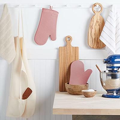 KitchenAid Asteroid 2-Pack Mini Oven Mitt Set Dried Rose