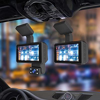 Dual Dash Cam,FHD 1080P Rearview Mirror Backup Camera 4'' IPS