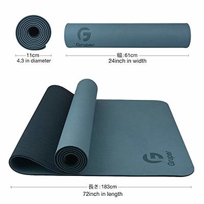 nuveti TPE Large Yoga Mat Non-Slip Exercise Fitness Mat with Carry Bag Eco  Friendly Yoga Mats for Women 72x24 Extra 