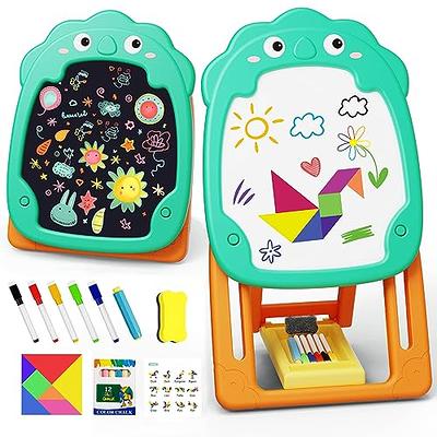  AyeKu Easel for Kids,Tabletop Easel for Toddler, Educational  Toys Gifts for 3 4 5 6 7 Year Old Boys Girls -Comes with Chalkboard,  Magnetic Whiteboard Letters and More (Pink) : Toys & Games