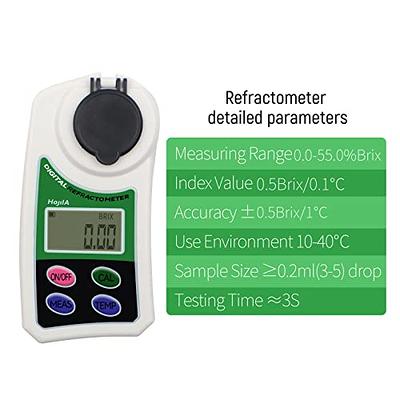 HOJILA Digital Brix Refractometer Brix Meter Pocket Refractometer with ATC  for Sugar Content Test, Range 0~55% Brix - Yahoo Shopping