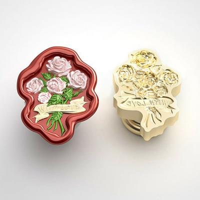 A Bunch Of Roses，wax Seal Stamp，wax Decorative Seal, Envelope