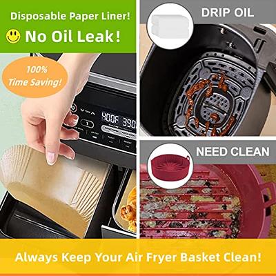 Air Fryer Rectangular Paper Liners Disposable for Dual Air Fryer with 2  Baskets 8 Qt and