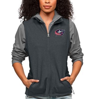 Women's Antigua Heathered Gray Chicago Bears Wordmark Victory Full-Zip Hoodie