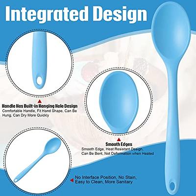 2 Pcs Silicone Spoons for Cooking Heat Resistant, Hygienic Design Cooking  Utensi Mixing Spoons for Kitchen Cooking Baking Stirring Mixing Tools