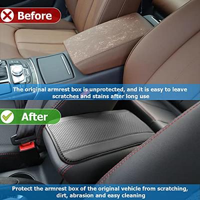 Universal Car Armrest Pad Covers Center Console Pu Leather Auto