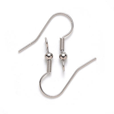 304 Stainless Steel Earring Hooks, Ear Wire, with Vertical Loop