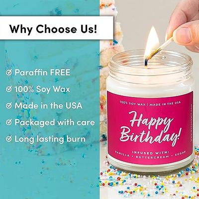 Happy Birthday Gifts for Women, Happy Birthday Candle, Candles Gifts for  Women, Womens Gifts for Birthday, Birthday Gifts for Her, Birthday Cake  Candle, Birthday Candles for Women – 9oz - Yahoo Shopping