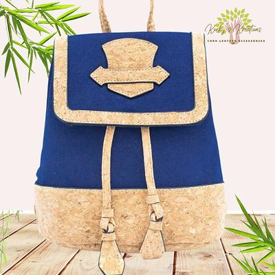 Natural Cork Double Zipper Backpack - Eco-Friendly, Vegan, Biodegradable,  Casual Fashion, Elegant, Sporty, Floral Pattern, Adjustable Straps,  Original Gift, Brown and white, S : Amazon.co.uk: Fashion