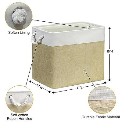 HNZIGE Fabric Storage Basket(4 Pack ) Linen Baskets for Organizing
