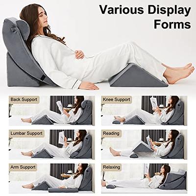 Homemate 4pcs Orthopedic Bed Wedge Pillow Set for Back Neck Leg