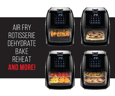 Costway 19 qt Multi-functional Air Fryer Oven Dehydrator Rotisserie - Red