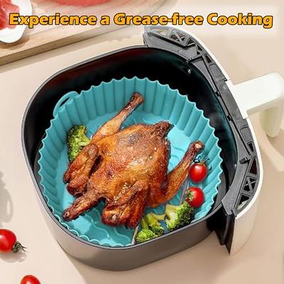 FROVEN Silicone Air Fryer Liners 7.8 inch, for 3-6QT, 2-Pcs Round