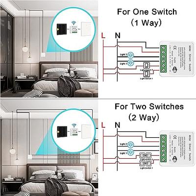 Meross Homekit Smart DIY Light Switch Module WiFi In-Wall Switches Wireless  1Gang 1Way Switch For Alexa Google Home SmartThings