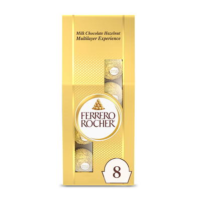 Ferrero Rocher Premium Gourmet Milk Chocolate Hazelnut Valentine's