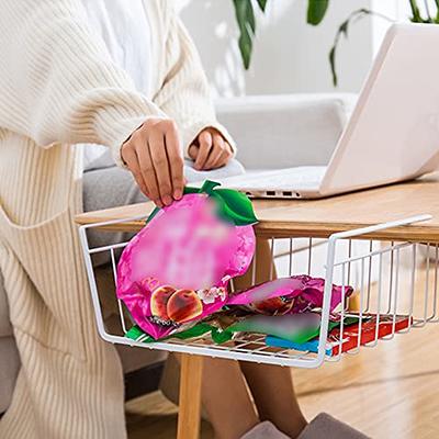 Under Shelf Wire Basket Hanging Storage Baskets, Under Cabinet Add-on  Storage Racks Slide-in Baskets Organizer for Kitchen Pantry Desk Bookshelf