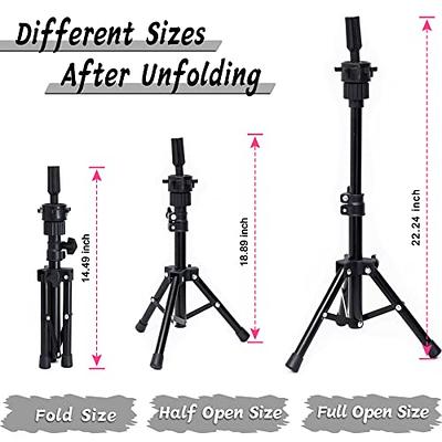 LIYATE Wig Stand 22 Inch Wig head, Wig Stand Tripod With Head, Wig