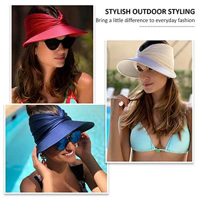 Women Sport Sun Visor Hats,Empty Top Baseball Sun Cap,Womens Sunhats with uv  Protection,Sun Hats for Young Girls Women Beach Dark Navy-1pcs - Yahoo  Shopping